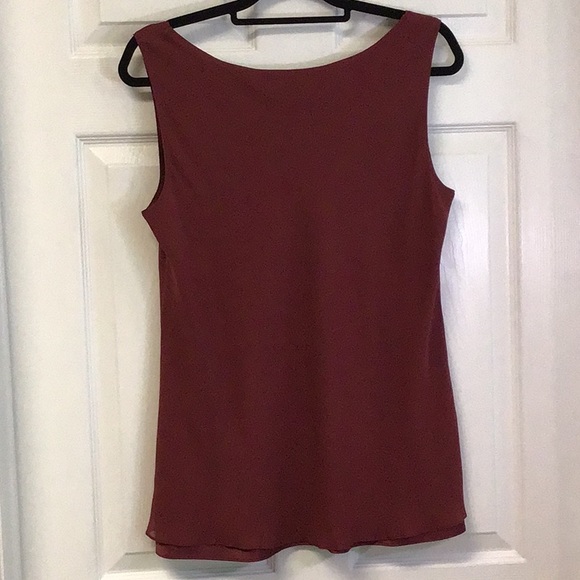 Lafayette brandy-wine sleeveless top. - Picture 6 of 9